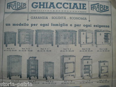 Roma, Ambrosetti: Ghiacciaie E Frigoriferi Fraber d'Epoca