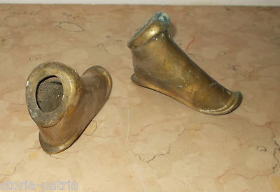 Scarpette Per Piedi Di Mobili d'Epoca In Ottone