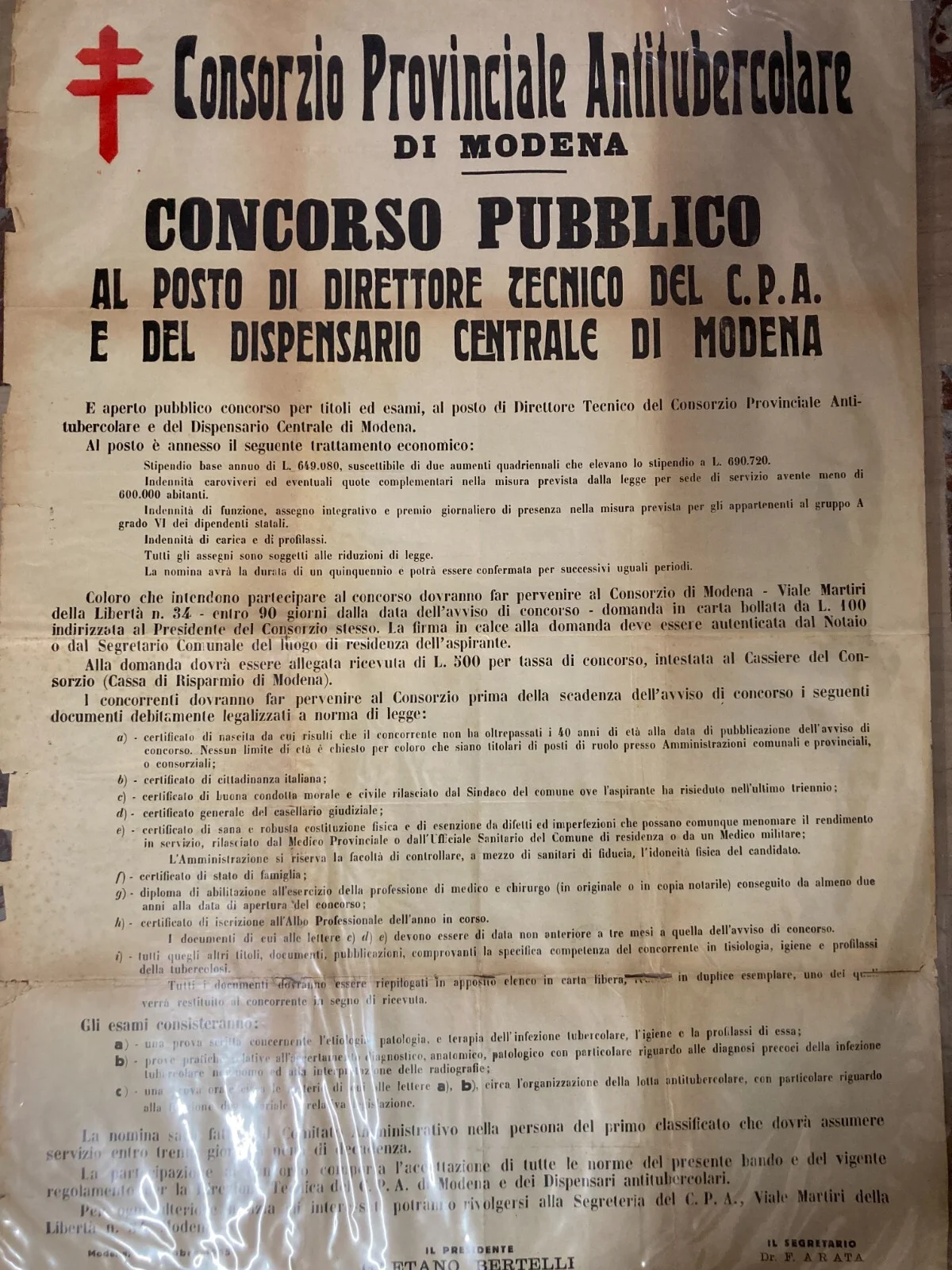 Medicine, Tuberculosis, Anti-Tuberculosis Consortium, Large Period Poster, Modena