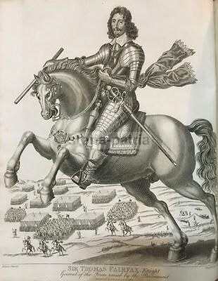 Sir Thomas Fairfax, Ritratto Equestre, Acquaforte Di Engleheart, 1808
