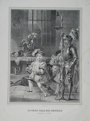 Arte Di Lestic: Antica Veduta Animata, Litografia Di Zezon, Napoli