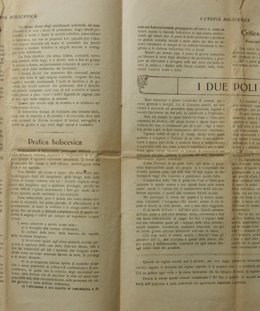L'Utopia Bolscevica: Rivista Quindicinale (n. 1, 1920)