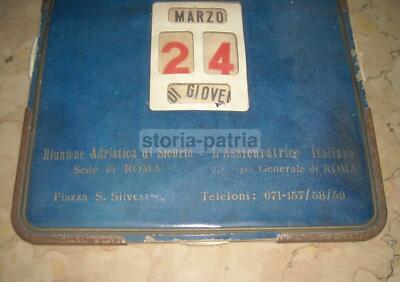 Assicurazioni   Assicuratrice Italiana Roma   Inusuale Cartello Datario   Araldica