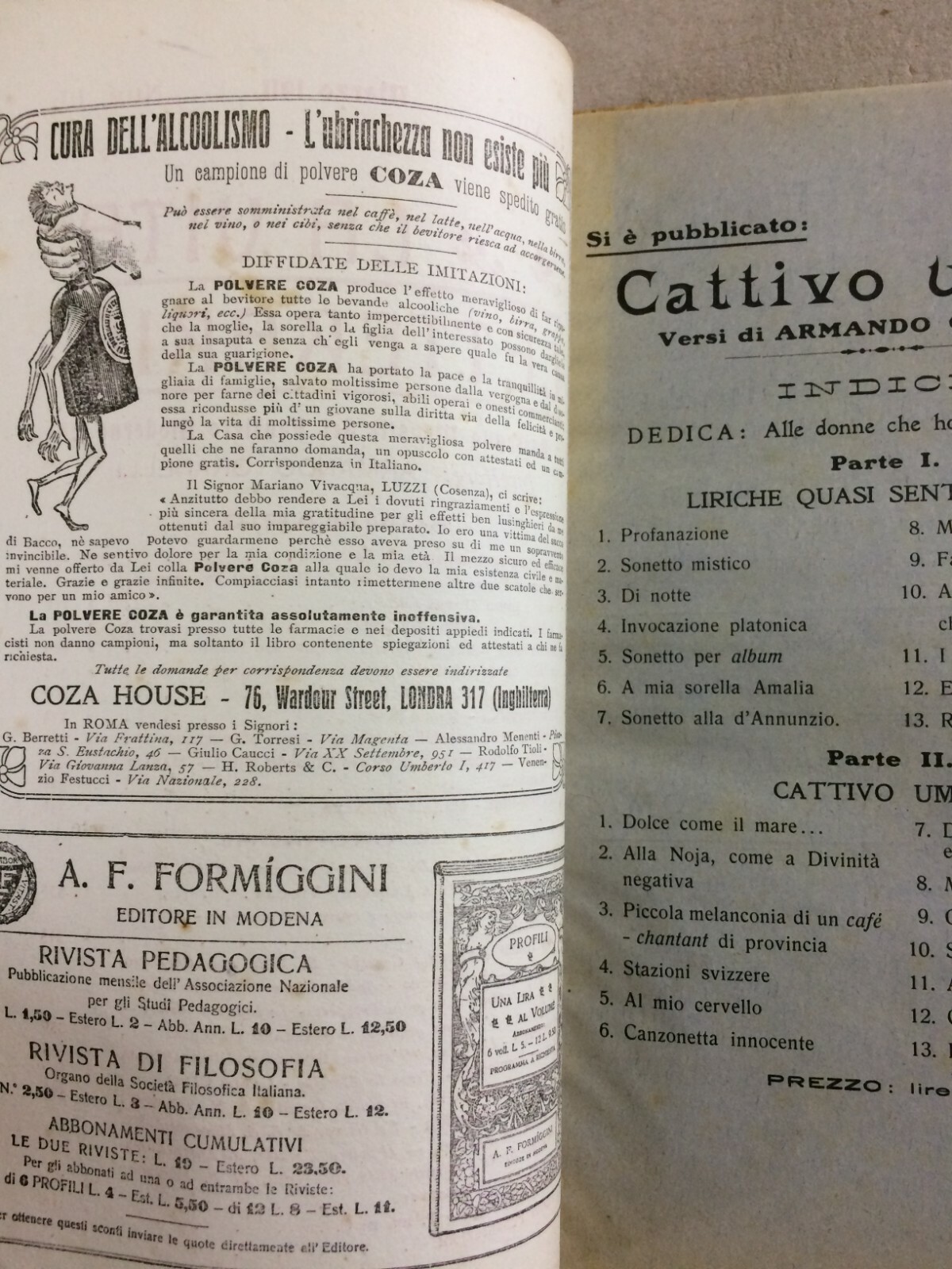 La Vita Letteraria, 1911: Rassegna Mensile   Abruzzo, Lanciano, d'Annunzio