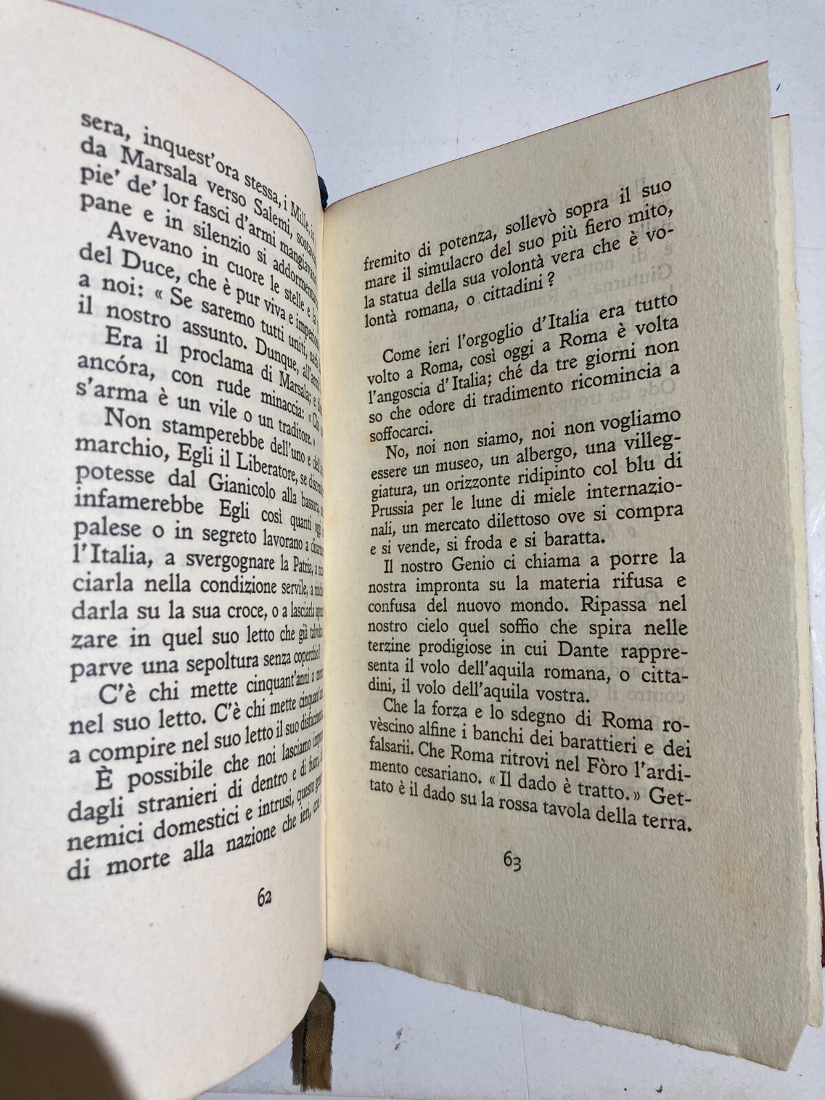 d'Annunzio: Orazioni, Messaggi E Arringhe I Mille, Risorgimento, Genova E Dalmazia (1933)