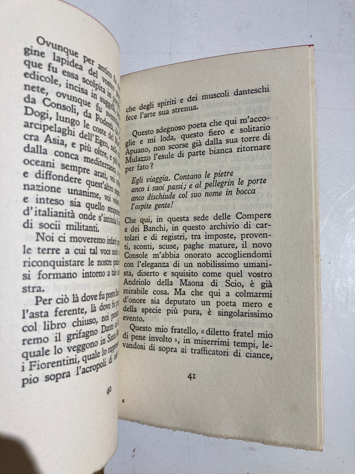 d'Annunzio: Orazioni, Messaggi E Arringhe I Mille, Risorgimento, Genova E Dalmazia (1933)