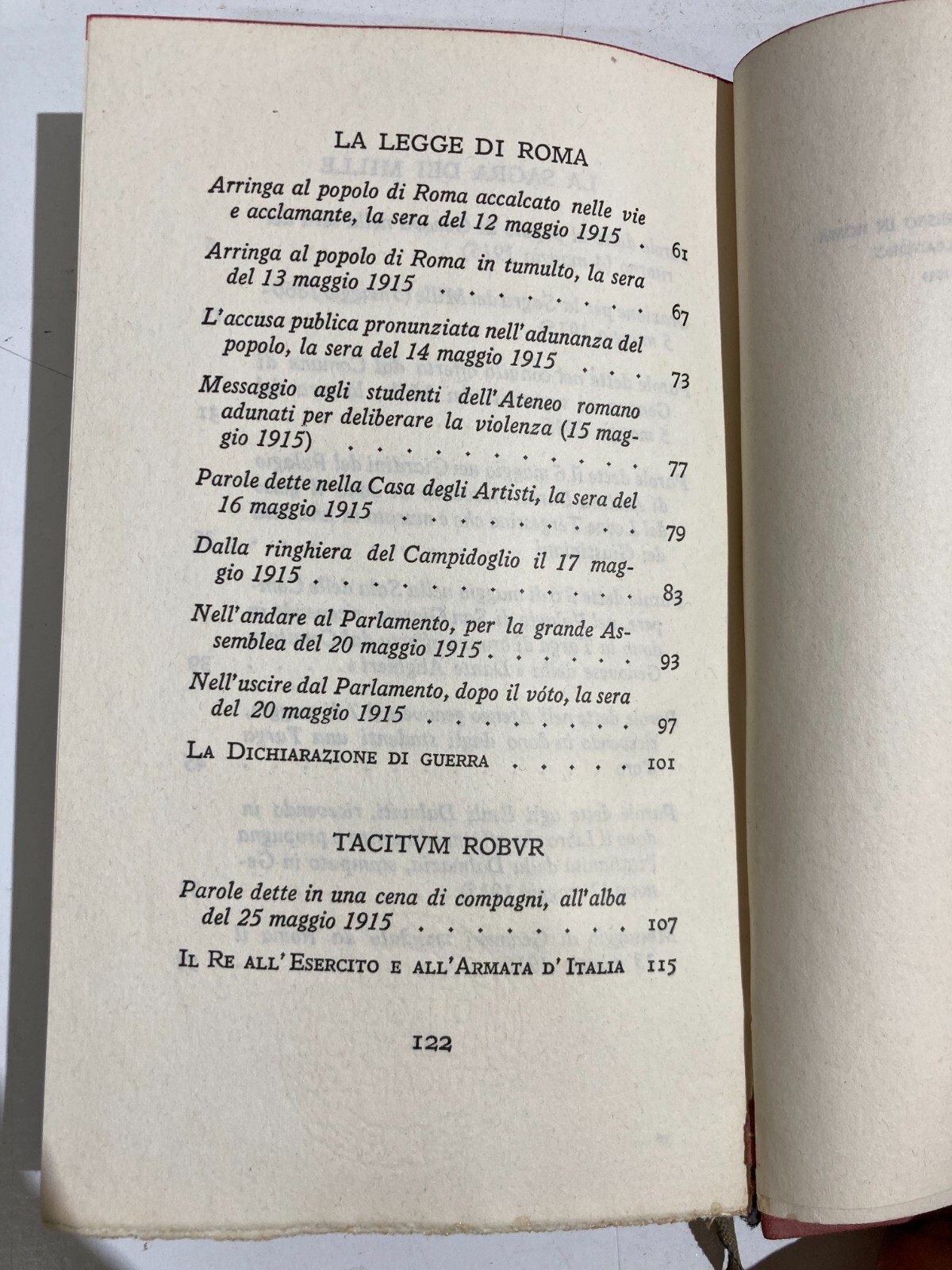 d'Annunzio: Orazioni, Messaggi E Arringhe I Mille, Risorgimento, Genova E Dalmazia (1933)