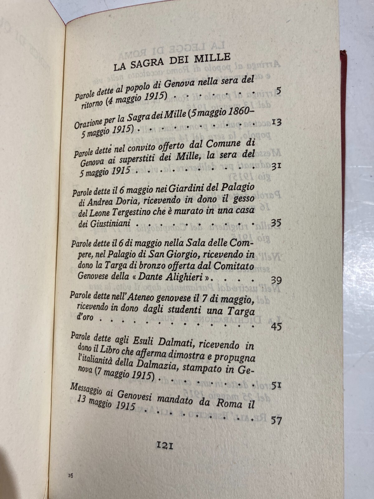 d'Annunzio: Orazioni, Messaggi E Arringhe I Mille, Risorgimento, Genova E Dalmazia (1933)
