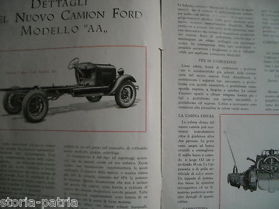 Auto, Motori E Camion Ford Modello AA Depliant Pubblicitario Ford Motor Company Trieste