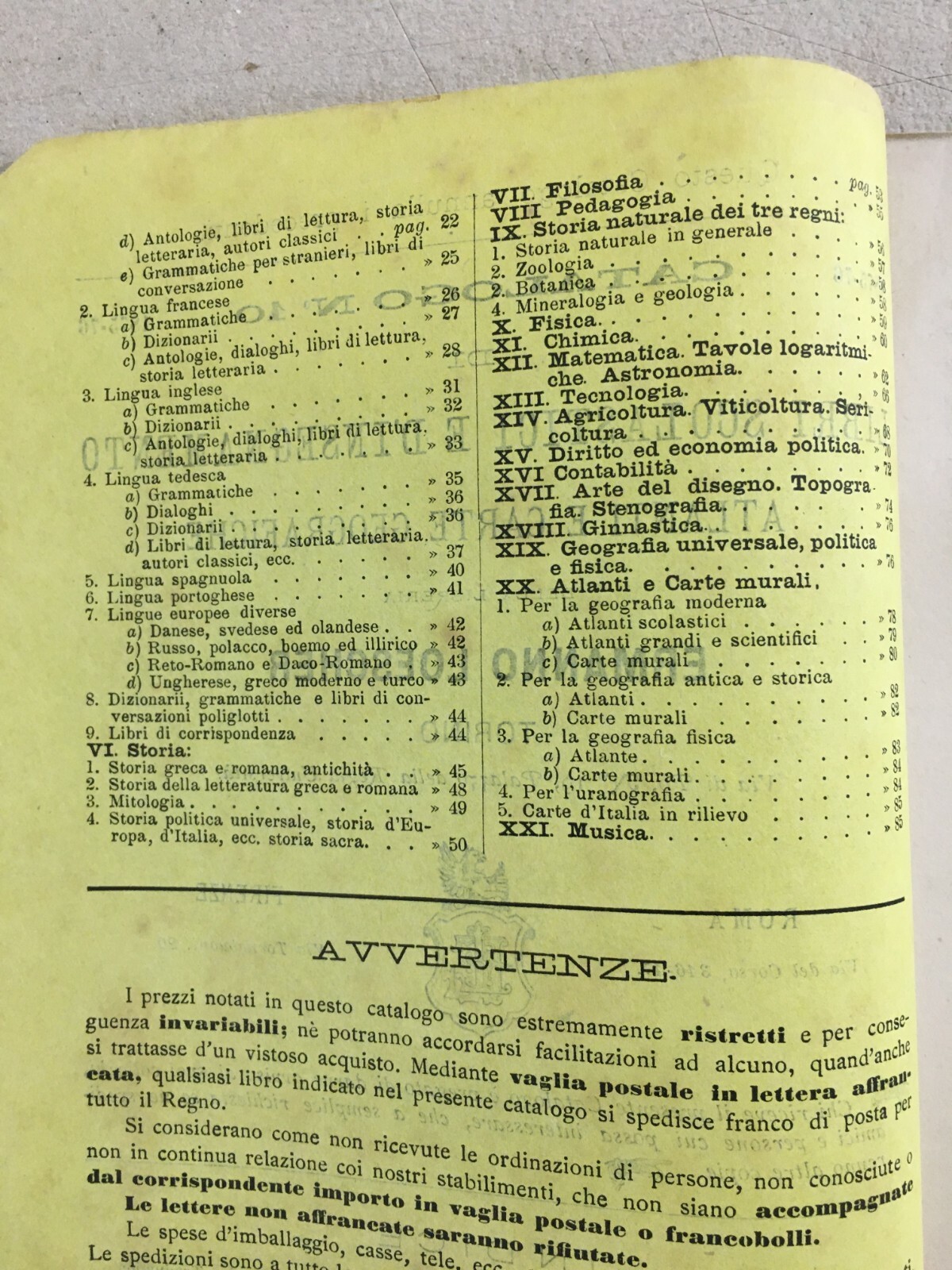Bibliografia, Antico Catalogo Librario, Torino, Libreria Ermanno Loescher, 1875 76