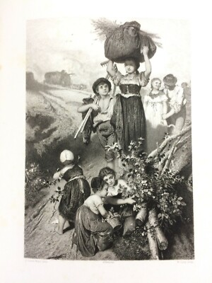 Scena Campestre Bucolica, Incisione Di Fr. Ludy Da A. Liezen Mayer, 1897