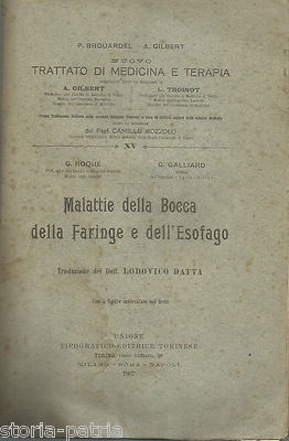 Medicina Stomatologica: Patologie Di Bocca, Faringe Ed Esofago (1907)