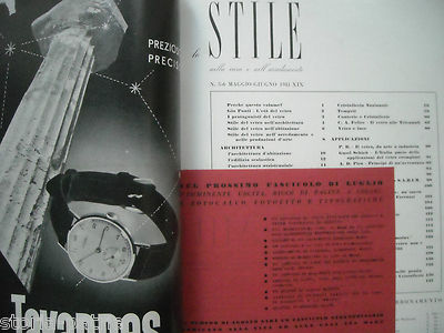 Lo Stile Nella Casa E Nell'Arredamento: Numero Speciale Dedicato Al Vetro (1941)