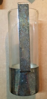 Caraffa In Vetro E Metallo Argentato Cenacchi (Molinelle), Design Anni '70