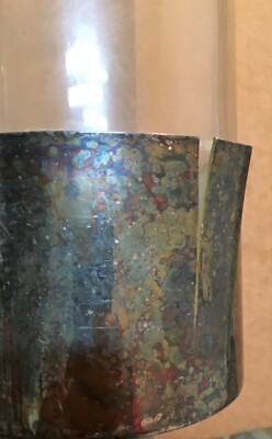 Caraffa In Vetro E Metallo Argentato Cenacchi (Molinelle), Design Anni '70