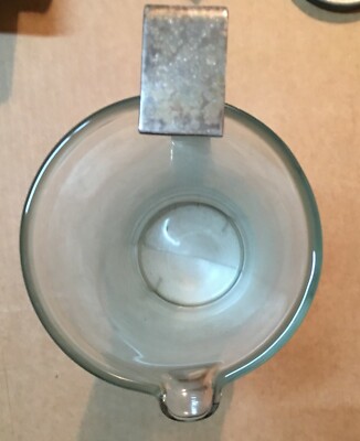 Caraffa In Vetro E Metallo Argentato Cenacchi (Molinelle), Design Anni '70