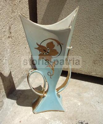 Modernariato, Coppia Di Vasi In Ceramica Artistica Dall'Inusuale Modellato, Marcati Stab