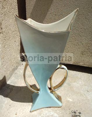 Modernariato, Coppia Di Vasi In Ceramica Artistica Dall'Inusuale Modellato, Marcati Stab