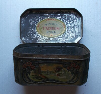 Dolciaria, Biscotti, Roma, Biscottificio Gentilini, Scatola Pubblicitaria Decorativa