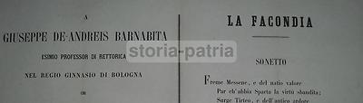 Bologna, Ginnasio: De Andreis, Cuppini, Divina Commedia. Tipografia Monti, "La Facondia"