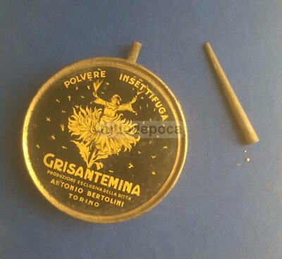 Pubblicità Sanitaria Da Collezione: Insetticida Crisantemina, Raro Astuccio