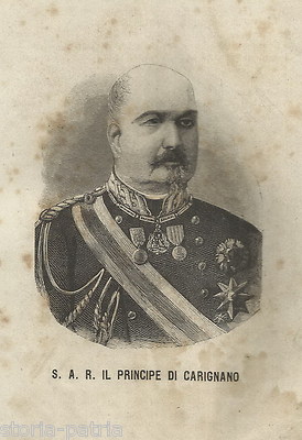 Principe Di Carignano, Ritratto Xilografico Della Casata Savoia