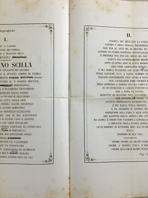 Sicilia, Messina, Scuole: Liceo Maurolico Agostino Scilla, 1868, Rara Edizione