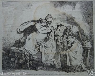 Pinelli, Mitologia, Virgilio: Il Rogo. Incisione All'Acquaforte