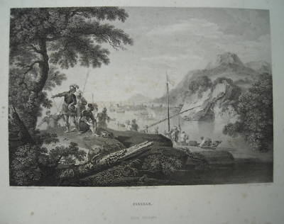 Arte Antica Napoletana: Salvator Rosa, Veduta Animata Di Porto Con Incisione Di Niquet