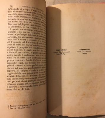 Giovanni Andrullo Sul Divorzio: Considerazioni Secondo La Dottrina Di San Tommaso (1881)