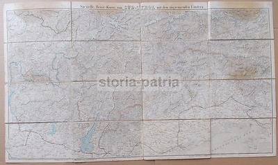 Trentino, Tirolo, Venezia, Laghi, Trieste, Capodistria. Antica Mappa Tedesca, Mayr, 1862