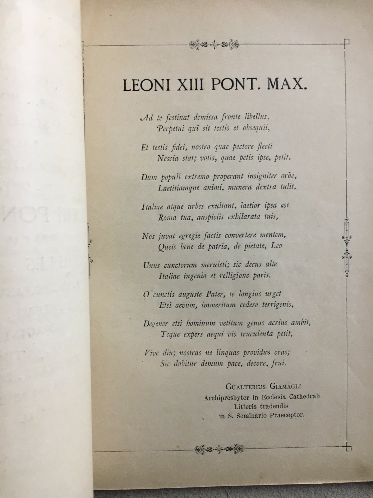 Marche, Ancona E I Papi: Leone XIII, Achille Manara, Giamagli, Federici