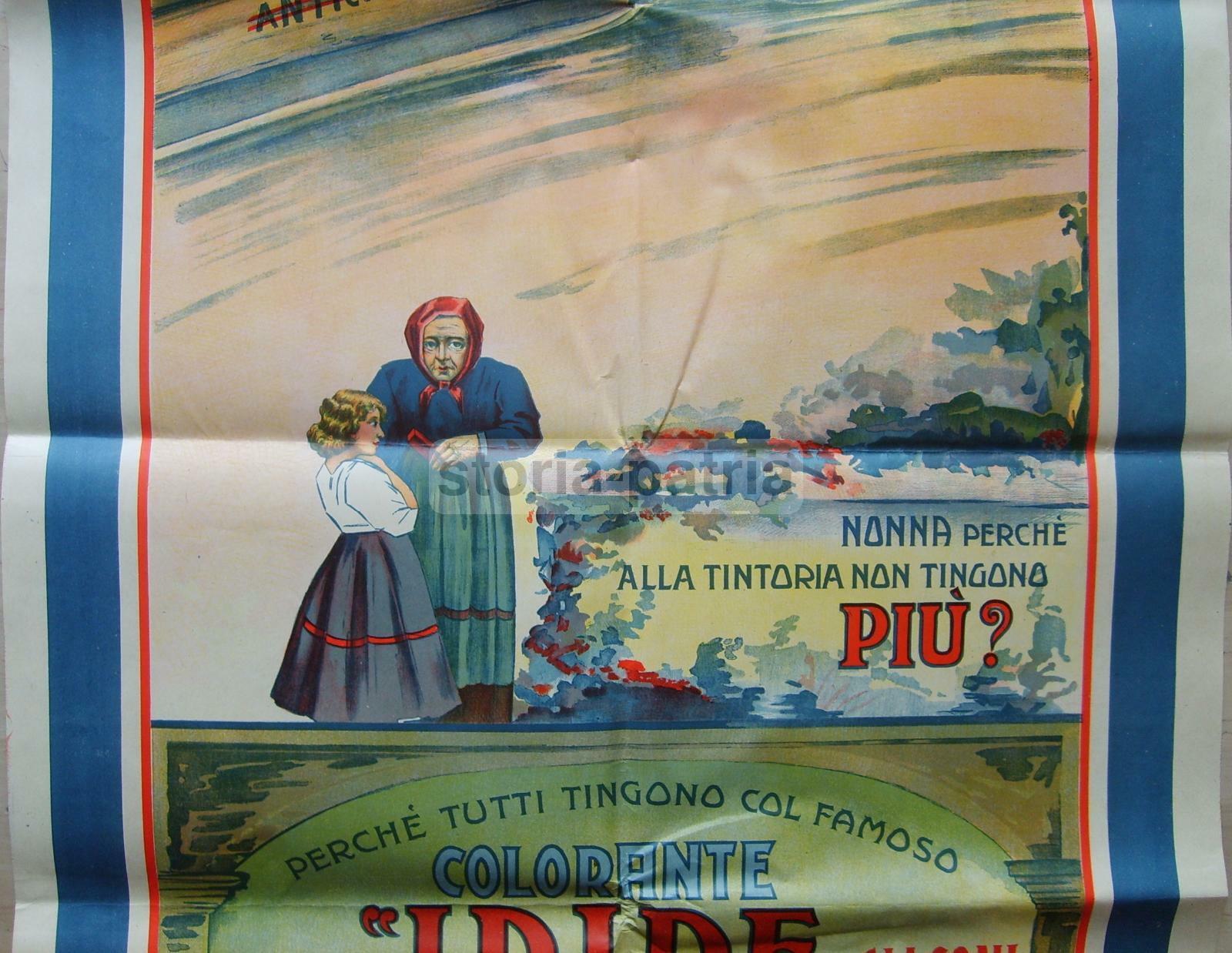Toscana, Prato, Giaconi, Iride, Manifesto Pubblicitario Per Coloranti Tessili