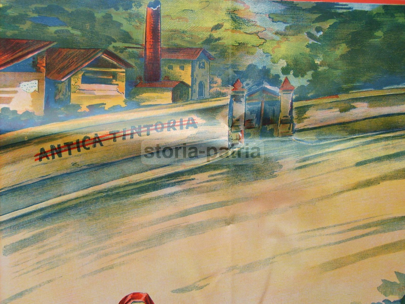 Toscana, Prato, Giaconi, Iride, Manifesto Pubblicitario Per Coloranti Tessili