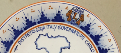 Riccione: Piatto Commemorativo Lions Club 1996, Faenza, Maestri Maiolicari