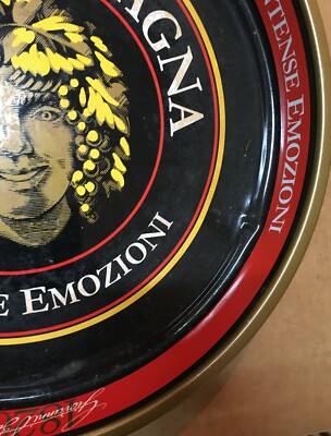 Vassoio Pubblicitario Vecchia Romagna Con Testa Di Bacco