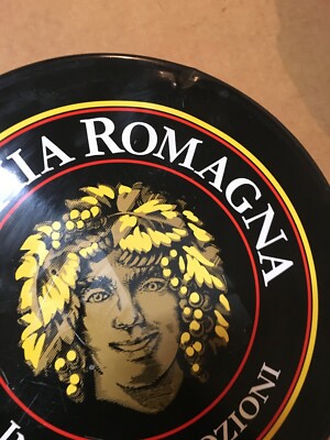 Vassoio Pubblicitario Vecchia Romagna Con Testa Di Bacco