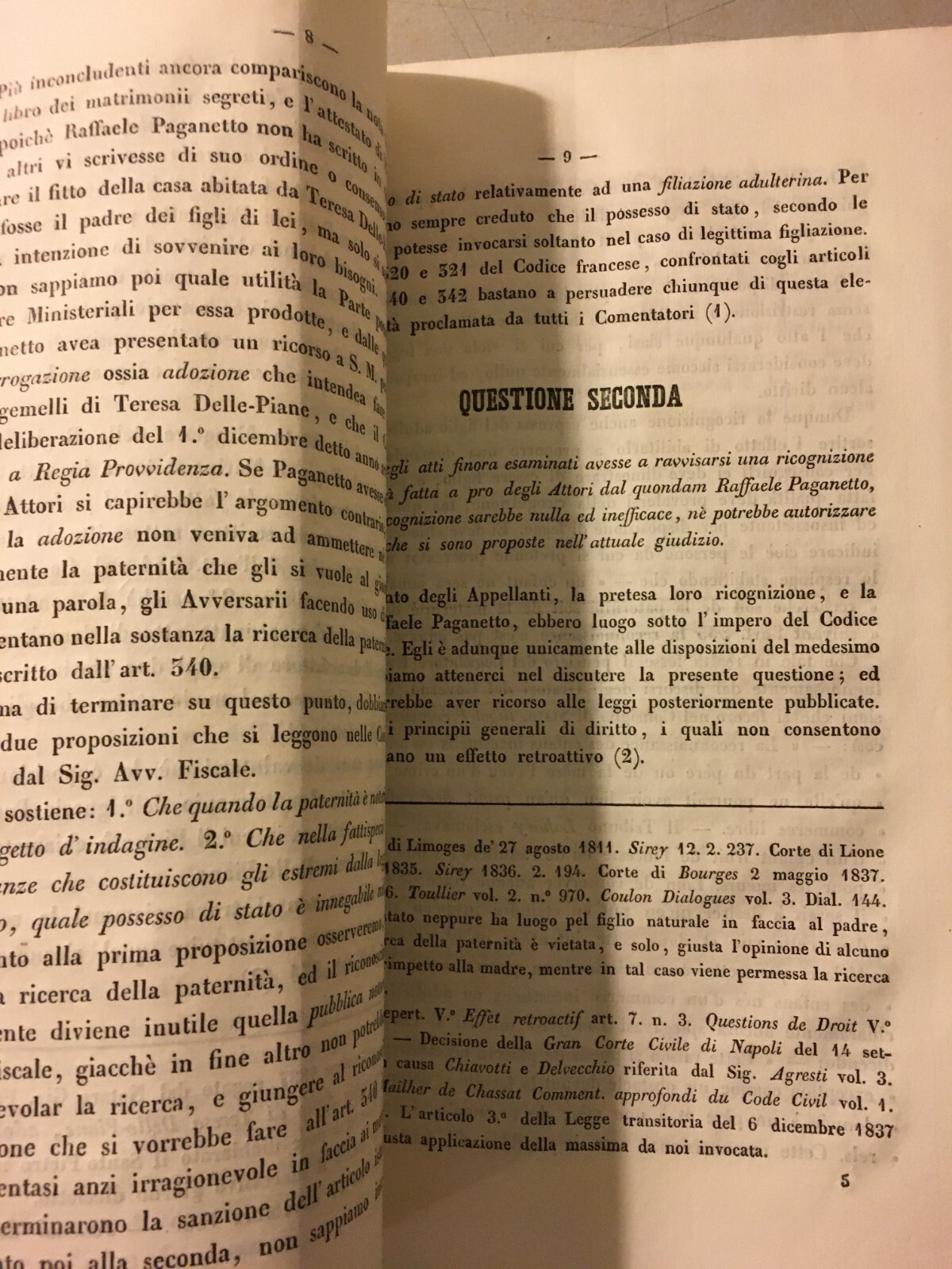 Giuridica: Allegazione Per La Successione Paganetto Luxardo, Genova, 1844