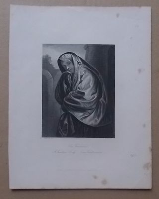 Venezia: Costume Veneziano. Antica Incisione, Artisti Savoldo E French, XIX Secolo