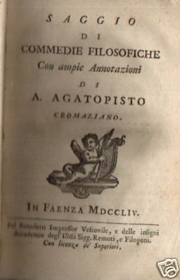 Saggio Di Commedie Filosofiche Appiano Buonafede (Cromaziano)