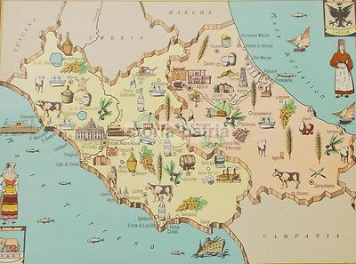 Mappa Economica Regionale Del Lazio, Abruzzo E Molise