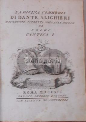 Letteratura E Filologia Dantesca: Dante Alighieri, Inferno (Serassi, Morando), 1791