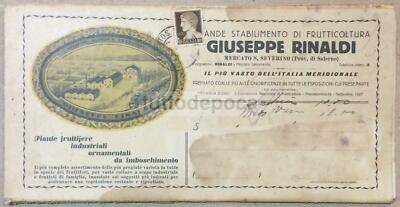 Salerno, Mercato S. Severino: Agraria E Frutticoltura Rinaldi, Listino Pubblicitario 1930