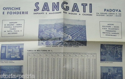 Agricoltura   Industria Meccanica Sangati: Macchine Per Molini   Fonderia (Padova, 1951)