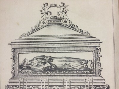 Stampa Devozionale Di Giovanna Da Signa, Litografia Di Carlo Borrani, 1870