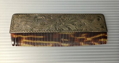 Pettine Da Toilette In Argento 800 Con Decori Incisi