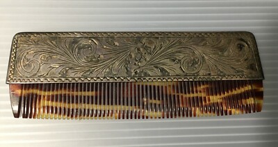 Pettine Da Toilette In Argento 800 Con Decori Incisi