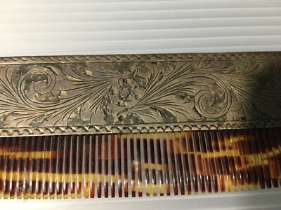 Pettine Da Toilette In Argento 800 Con Decori Incisi