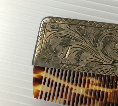 Pettine Da Toilette In Argento 800 Con Decori Incisi