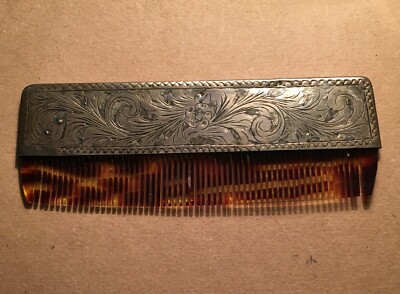 Pettine Da Toilette In Argento 800 Con Decori Incisi